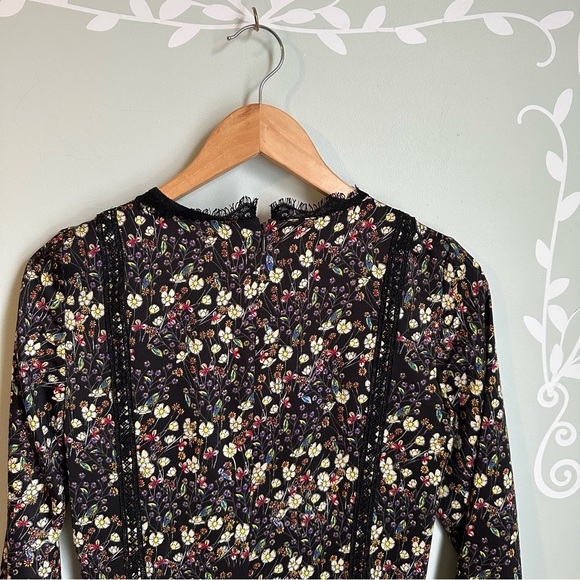 French Connnection Black Floral Lace Dress in Size US 6 - Picture 7 of 8